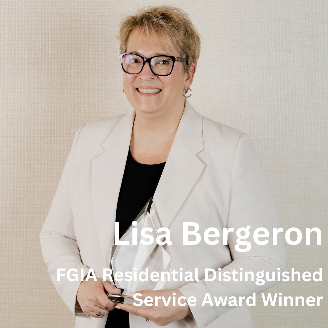 The FGIA Residential Distinguished Service Award was presented to Lisa Bergeron, Director of Business Development and Government Affairs at <a href="/JELDWEN/">JELD-WEN</a>!