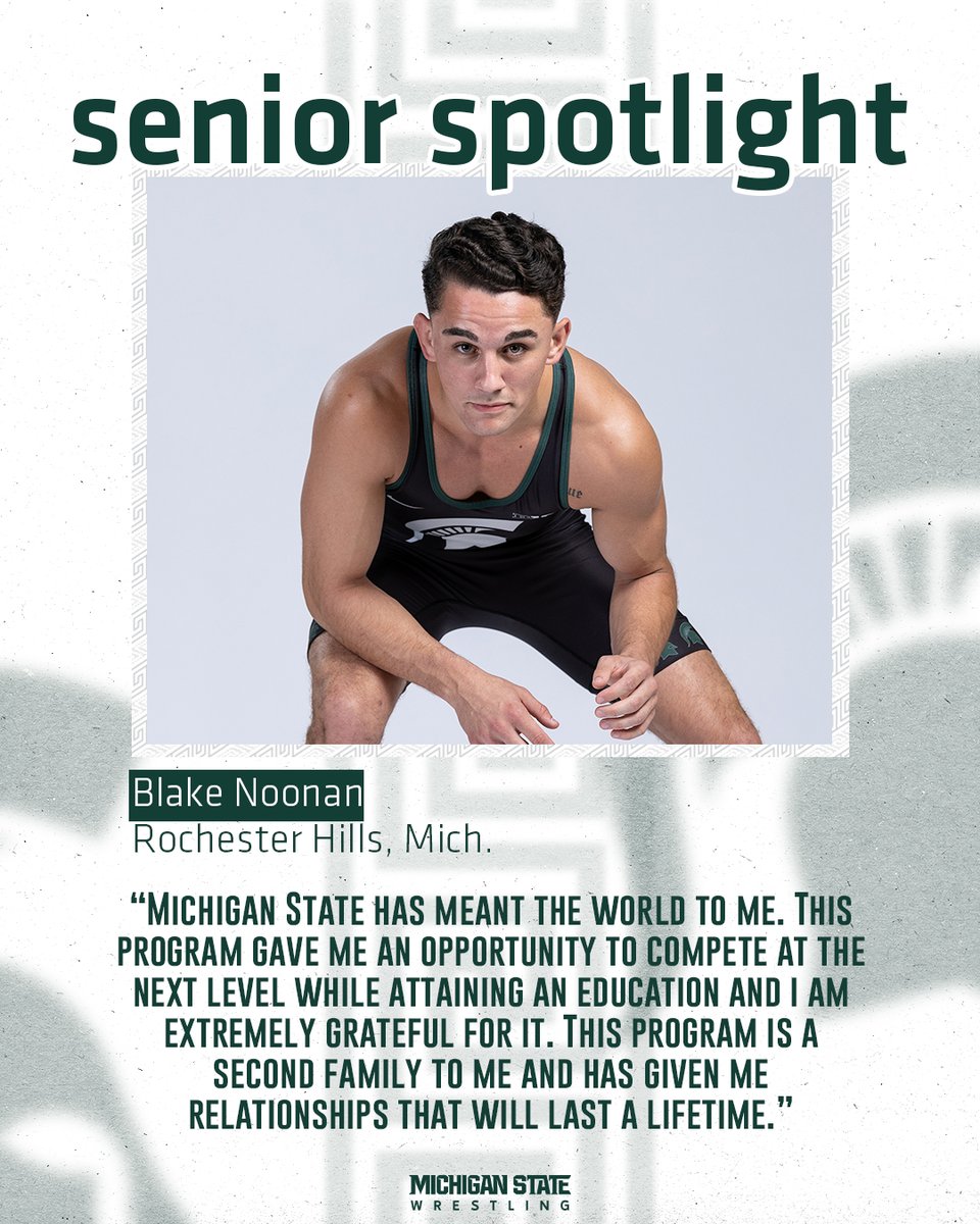 Congratulations to Blake Noonan. Forever a Spartan! 

#GoGreen