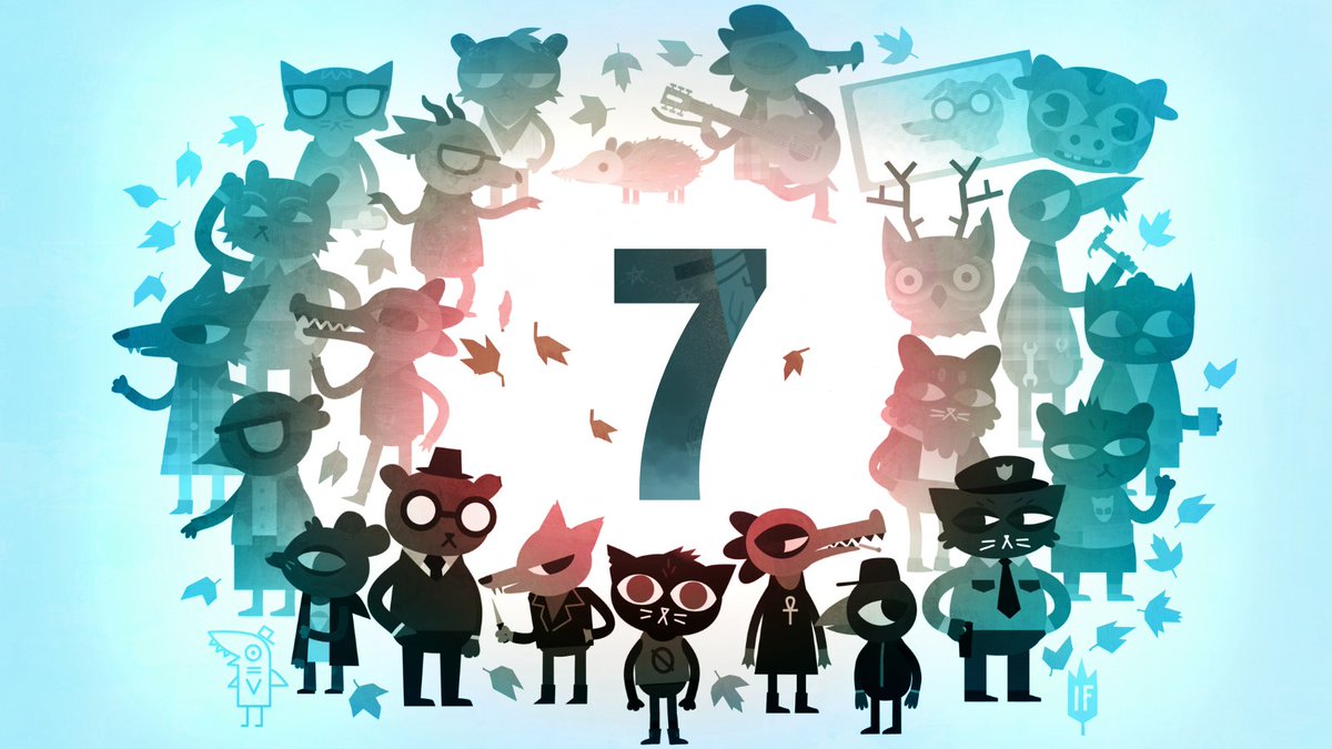 It's the 7th anniversary of @NightintheWoods ‼

This week, we want to celebrate the Night in the Woods community &amp; what the game means to YOU. Your stories, your art, your cosplay, your memories. Share below or with #nitw. 

"At the end of everything, hold on to anything." 🖤