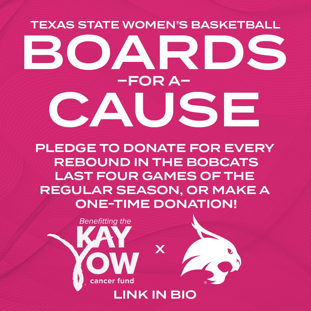 Visit the link in our bio to pledge to our Play for Kay page for each rebound we get the final four games of the regular season, or make a one time donation! #EatEmUp
