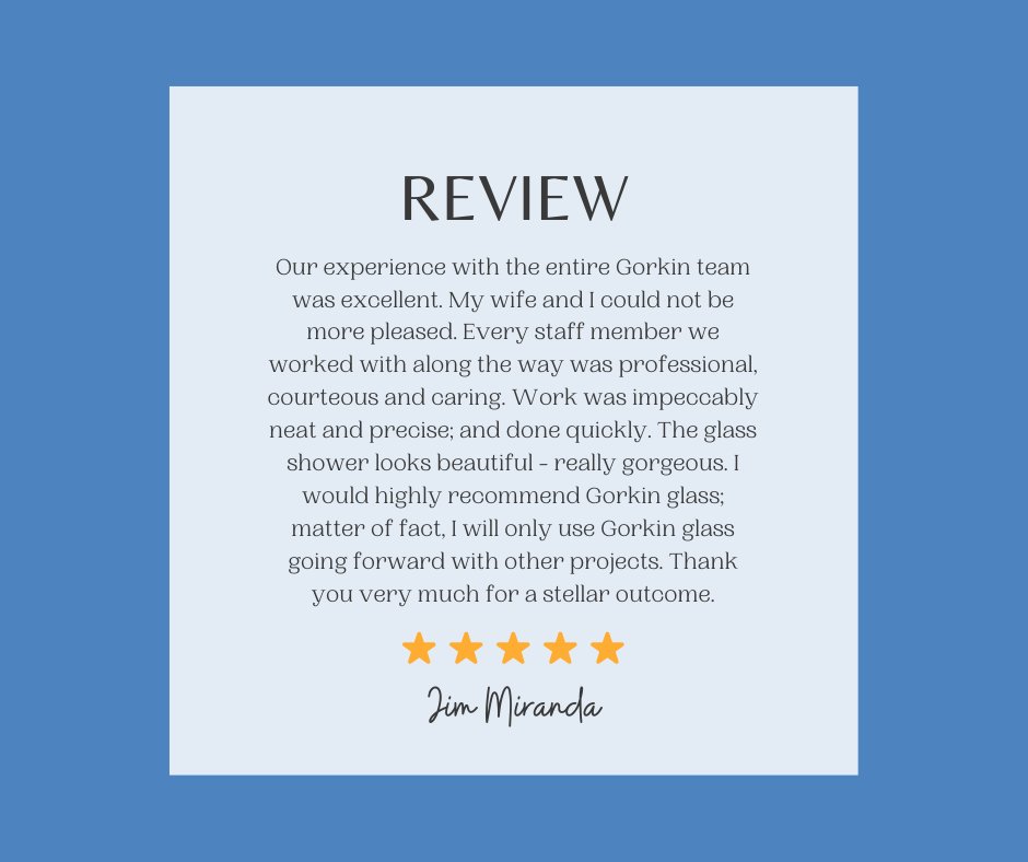 Here is a review from one of our clients. #glass #mirrors #home #office #homeoffice #bathroom #custom #residentialglass #commercialglass #stainedglass