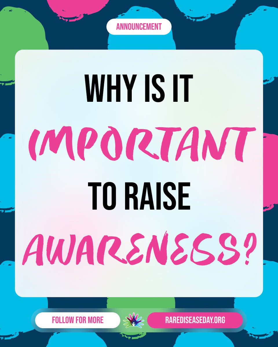 Why raise awareness? Shedding light on rare diseases is vital. Limited healthcare knowledge leads to delayed diagnoses, while expensive treatments pose financial burdens. Advocacy can drive better resources, research, and quality of life. 💙 #RareDiseaseDay #ShareYourColours