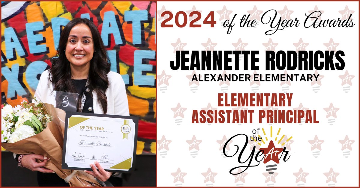 katyisd's tweet image. Join us in congratulating Jeannette Rodricks from RAE and Tiffany Young from TJH for being named Assistant Principal #OfTheYear for Elementary and Secondary respectively! Their dedication, leadership, and unwavering commitment to student success have truly set them apart. 🎉