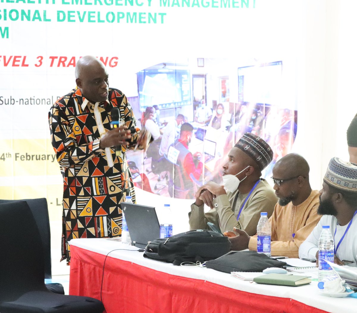 With funding from USCDC and in collaboration with NCDC, PHI hosted a workshop focused on Public Health Emergency Management Professional Dev. (PHEM PDP). Attendees include individuals from the Nat'l PHEOC and Sub-Nat'l PHEOCs in Ebonyi, Ondo, Sokoto and FCT. <a href="/NCDCgov/">NCDC</a>