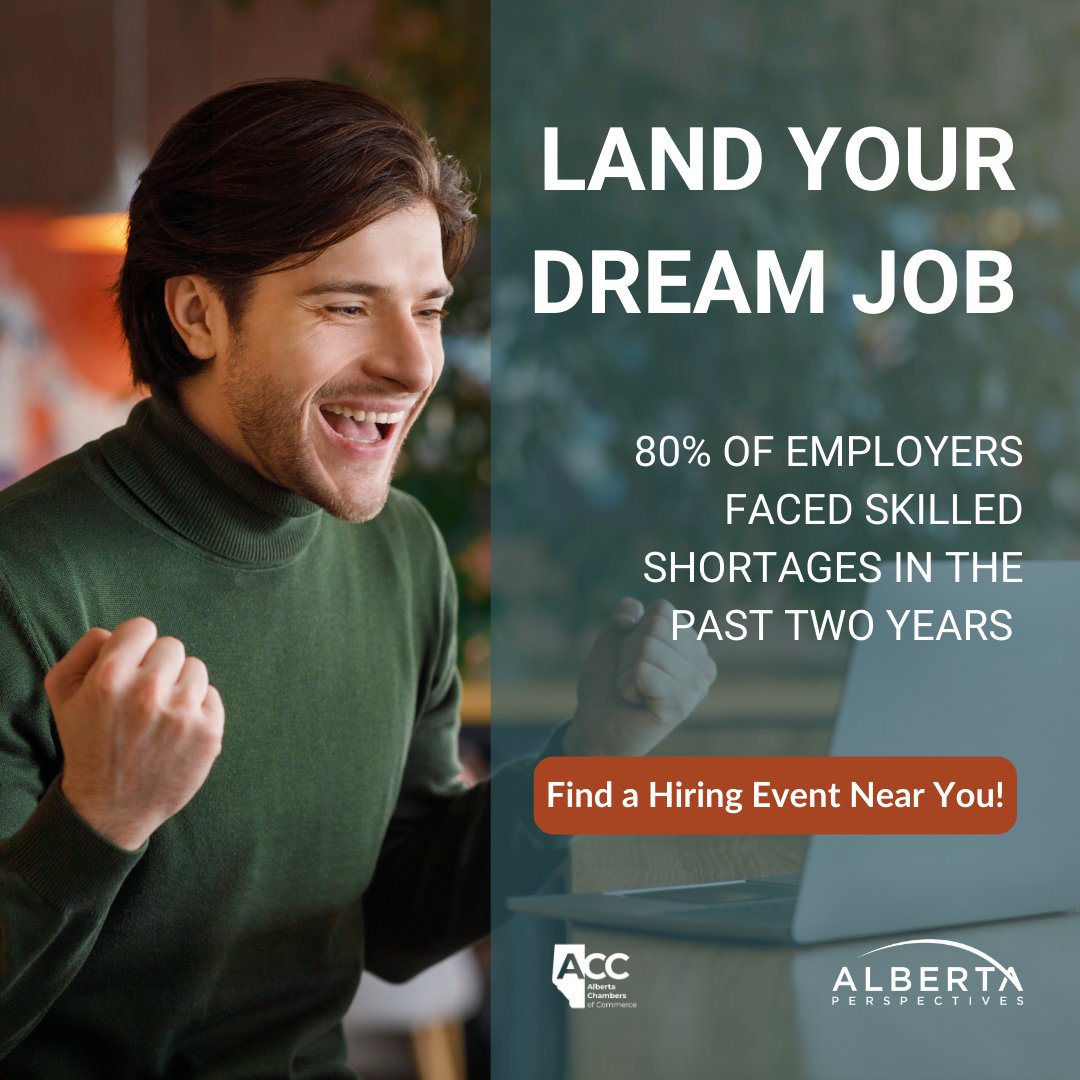 Did you know 80% of Alberta employers have faced skilled shortages in the past two years? Explore hire-by-referral opportunities and job fairs to land your dream role. Get involved in a job fair near you to start bridging the gap! abchamber.ca/alberta-hiring…

#JobFairs #abchambers