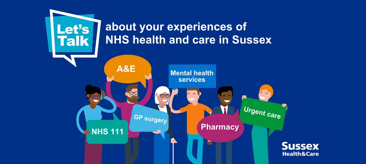 🗣️ Share your experiences of accessing health and care in Sussex. 

Healthwatch in Sussex would like to hear from you about your experiences of accessing NHS Sussex services. 

Please share your views - ow.ly/m9zm50QBG8c  

#Sussex #HealthAndCare #NHSSussex