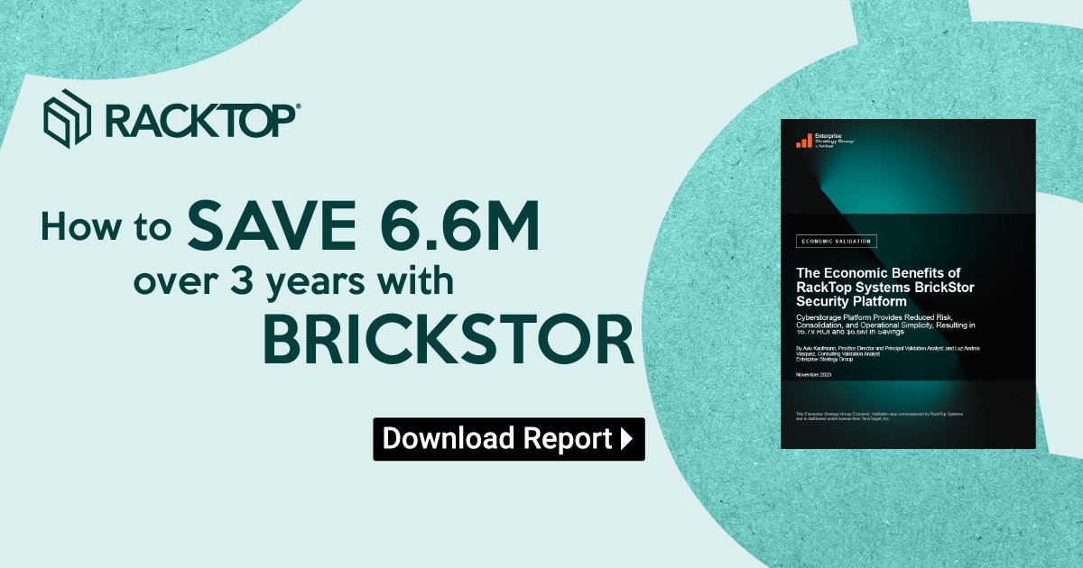 Why wouldn't you invest in a data security solution that provides real-time protection from cyber attacks and cuts operational costs in half? Discover the economic benefits of BrickStor: hubs.li/Q02lP2Rr0 #cyberstorage #dataprotection #brickstor @esg_global