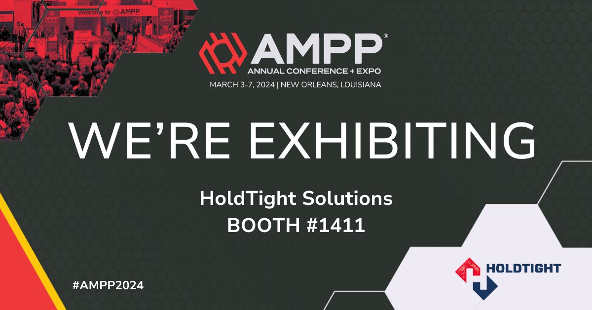 holdtight102's tweet photo. HoldTight is proud to attend this year’s @AmppOrg Conference &amp; Expo, taking place in New Orleans from March 3-7!

Come stop by booth #1411 to see us March 4-6!

Learn more: https://t.co/iCthGWSgq2 #AMPP2024 https://t.co/2aEoYfRuhQ