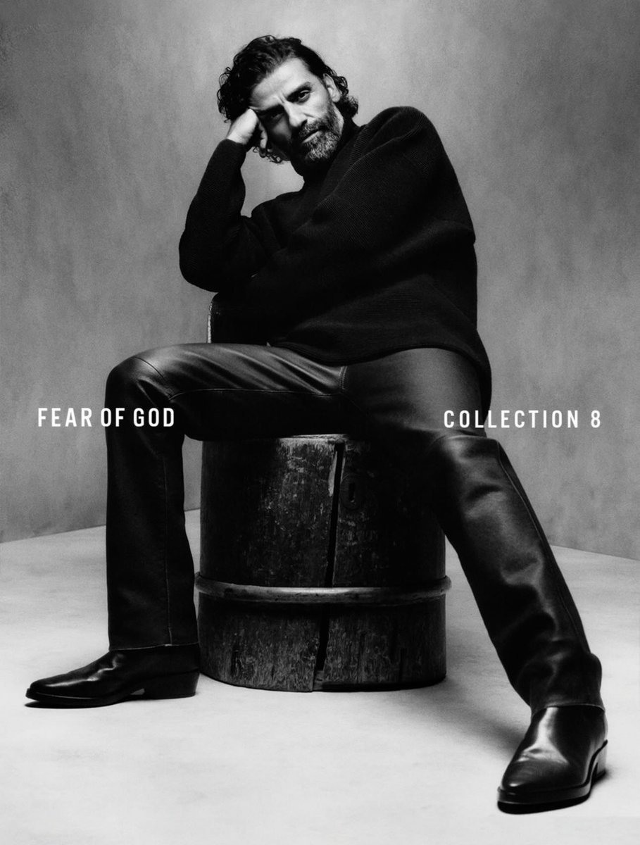 StreetFashion01's tweet photo. Oscar Isaac for Fear Of God (2024) https://t.co/3SSNHN2Kds