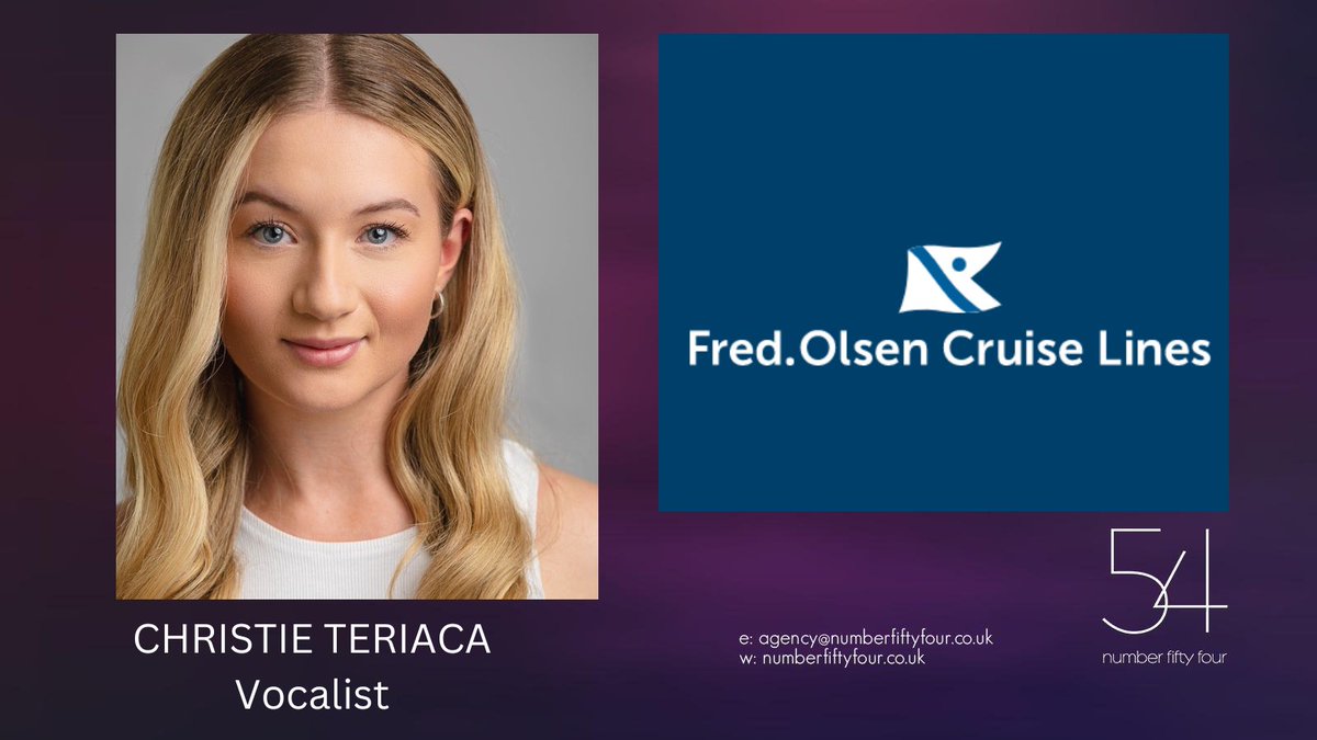 Congratulations to CHRISTIE TERIACA <a href="/ChristieTeriaca/">Christie T</a> who has started rehearsals as vocalist for Fred Olsen Cruises on board the Balmoral @FredOlsenCruise #TheOlsenWay
Many thanks to Mirage Shows

#N54Agency #N54CruisesandResorts