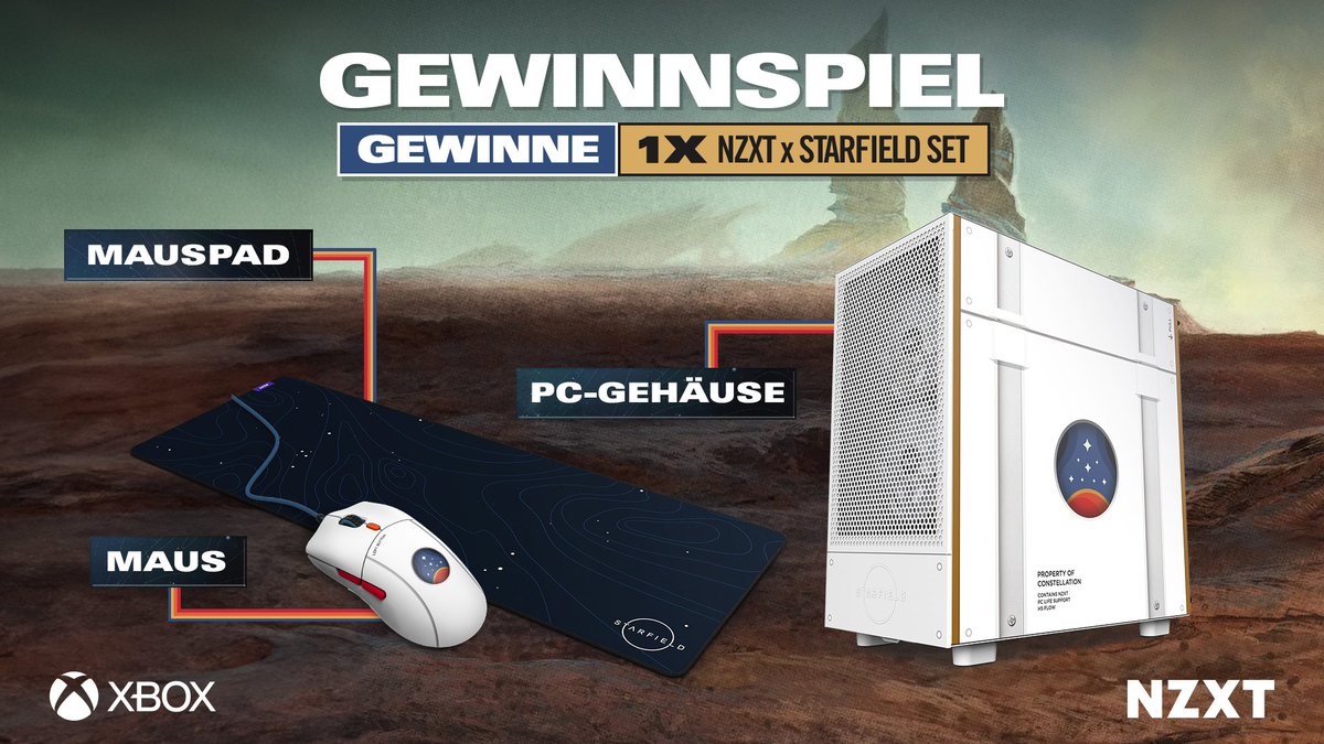 PC Game Pass DACH 🇩🇪🇦🇹🇨🇭 (@pcgamepass_dach) on Twitter photo 💫 GEWINNSPIEL💫
Gemeinsam mit <a href="/NZXT_de/">NZXT Deutschland</a> verlosen wir ein PC-Set bestehend aus H5 Flow Gehäuse, Lift 2 Maus & dem Mousepad MXL900 im schicken #Starfield-Design.
So macht ihr mit:
1. <a href="/PCGamePass_DACH/">PC Game Pass DACH 🇩🇪🇦🇹🇨🇭</a> & @NZXT_DE folgen ✅
2. Tweet liken + RT ❤️🔁
TNB 👉 xbox.com/de-DE/promotio… 💫 GEWINNSPIEL💫
Gemeinsam mit <a href="/NZXT_de/">NZXT Deutschland</a> verlosen wir ein PC-Set bestehend aus H5 Flow Gehäuse, Lift 2 Maus & dem Mousepad MXL900 im schicken #Starfield-Design.
So macht ihr mit:
1. <a href="/PCGamePass_DACH/">PC Game Pass DACH 🇩🇪🇦🇹🇨🇭</a> & @NZXT_DE folgen ✅
2. Tweet liken + RT ❤️🔁
TNB 👉 xbox.com/de-DE/promotio…