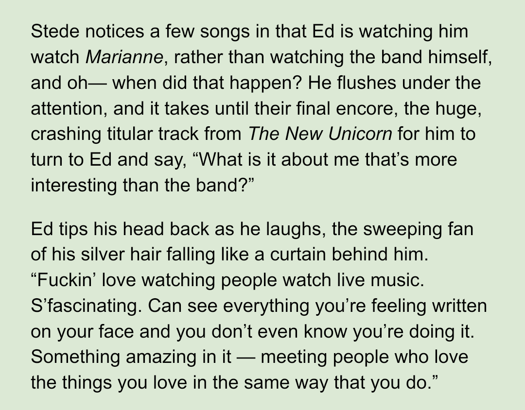 anathxmadevice's tweet photo. I've got an early snippet of my tour bus boys fic (aka the Almost Famous AU!!) to share for #WIPWednesday, ft. music journalist Stede, groupie Ed and rock icon on the brink of mainstream success Izzy Hands 🎶🎸
Coming this AUpril!! ❤️ #OFMDFics https://t.co/uTLnZir172