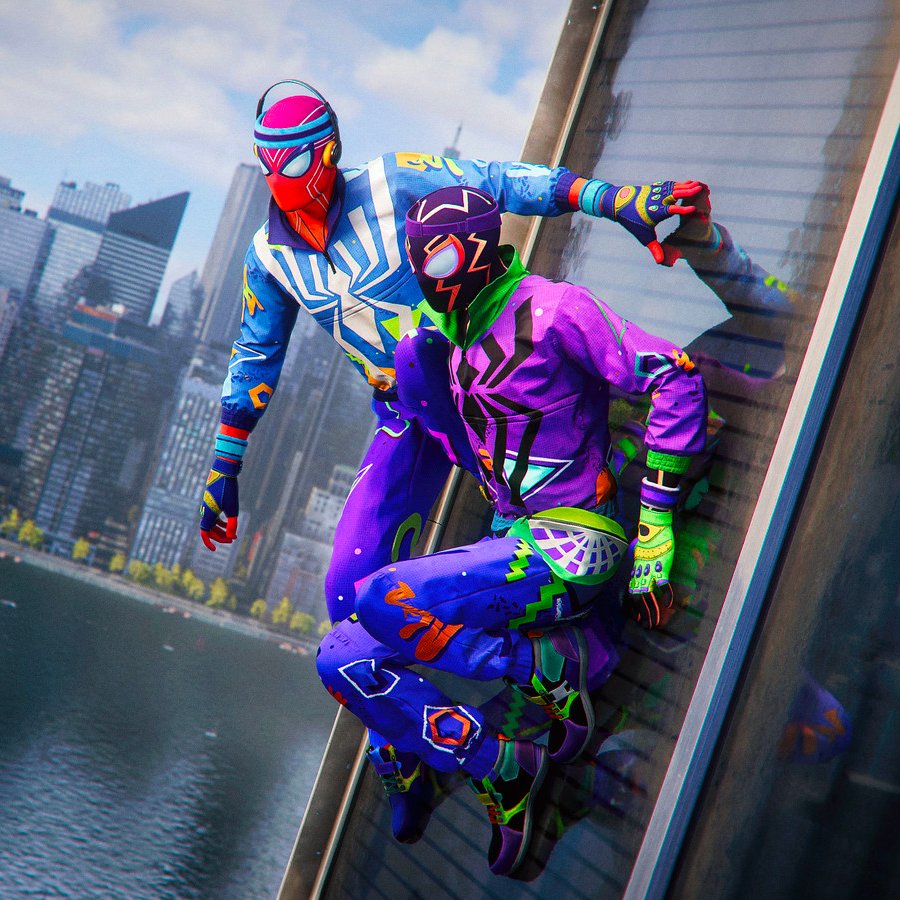 CultureCrave's tweet photo. New #SpiderMan2 suits releasing March 7 🕸️ https://t.co/LsPFP9ZtTN
