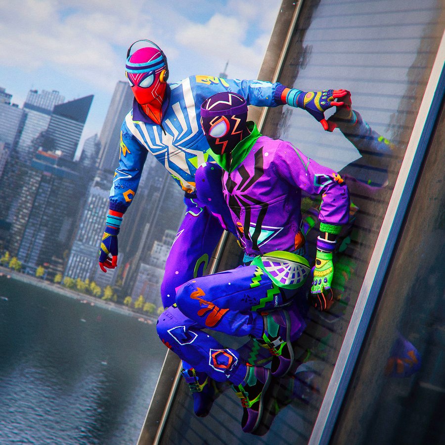 New #SpiderMan2 suits releasing March 7 🕸️