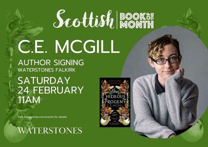 Heads up, Falkirk folks! 🥳 I'll be at @FalkirkWtstones this weekend Sat 24th from 11am doing a table signing for Our Hideous Progeny!! 😊 Come chat & get your copy of the shiny new OHP paperback signed - no ticket required. :) I hope to see you all there!!