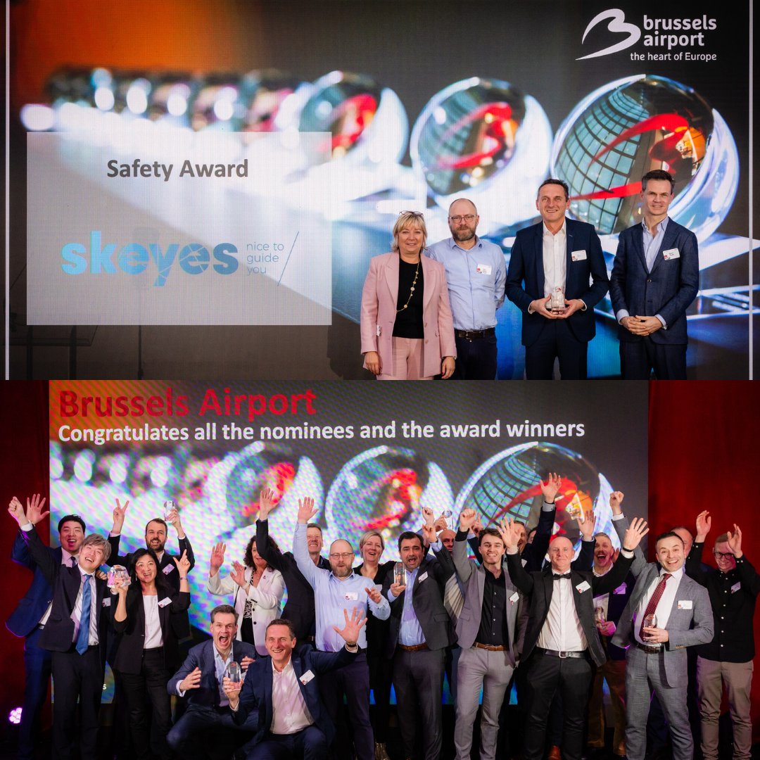 Hier soir, lors de la cérémonie des Brussels Airport Aviation Awards, skeyes a reçu le prix dans la catégorie 'Safety'. Ce prix constitue une reconnaissance de nos efforts pour améliorer les normes de sécurité et notre engagement envers la transparence et les meilleures pratiques