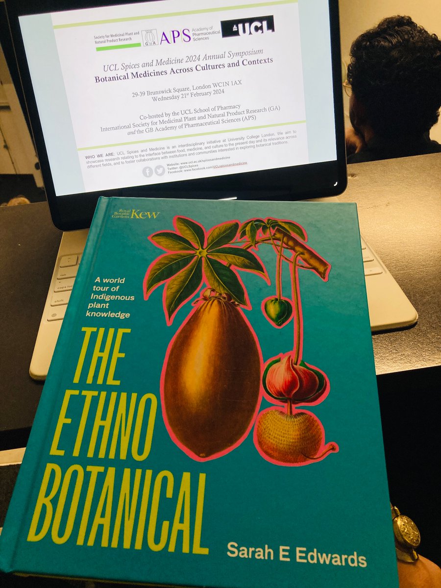 This years #uclspices symposium opens with a spotlight on the new book The Ethnobotanical by Dr Sarah Edwards from @OBGHA , which looks even more fabulous in person! #ethnobotany #traditionalmedicine #herbalmedicine