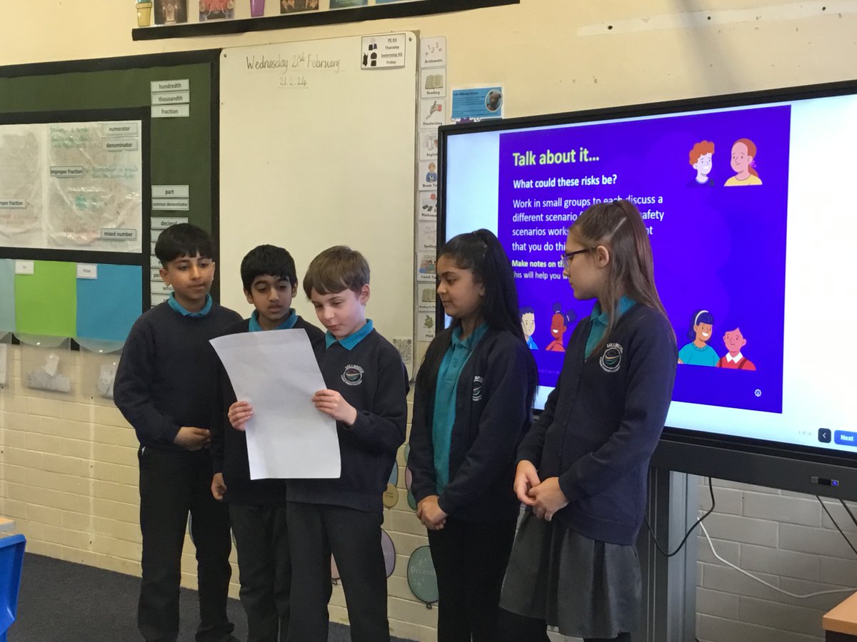 Millbridge_Acad's tweet photo. Year 5  used one of the great Pol-Ed lessons to learn about road safety. We thought about how we would be using the roads differently in the next few years, maybe walking to and from school on our own or using a mobile phone whilst travelling. https://t.co/KyActbDONl