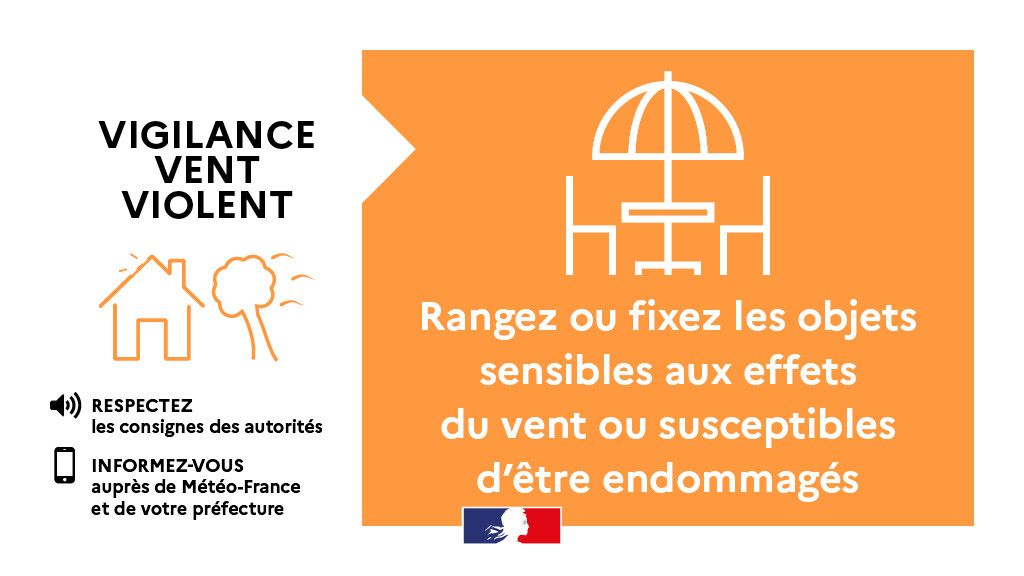 #VigilanceOrange |🟠 <a href="/meteofrance/">Météo-France</a> place l'#Essonne en vigilance orange pour vents violents à partir de demain 15h

➡️Des rafales jusqu'à 100 km/h et plus pourront survenir localement

Restez vigilants et tenez-vous informés #meteo91 ⤵️