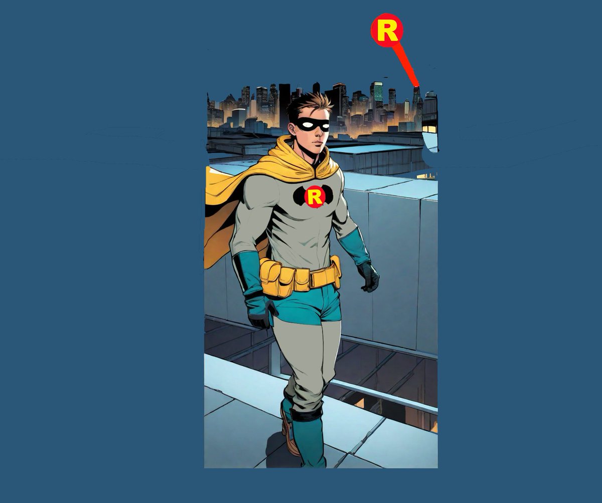 InfiniteHeroism's tweet photo. #Robin Dick Grayson of #EarthTwo - Heroic Defender of #GothamCity... Throughout the Night....⚖️🦇 the legacy of #Batman continues for #Justice on Earth-Two. #ComicsAI lets us tell our stories. #AIArt #AIArtWork #AICommunity (Jeffrey Imm using hotpot #AI, digital painting) 🦇⚖️ https://t.co/MXcByKr4Zx