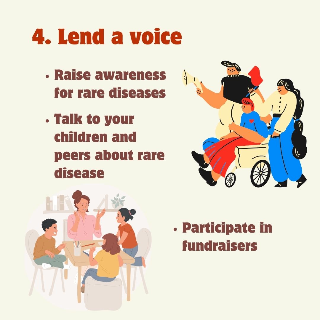 There are only 8 more days until Rare Disease Day!

Wondering how you can support your friends/family affected with rare disease? Here are 4 practical tips to show you care. 

#raredisease #rarediseases #rarediseaseday #rarediseaseawareness #caregivers #caregiversupport