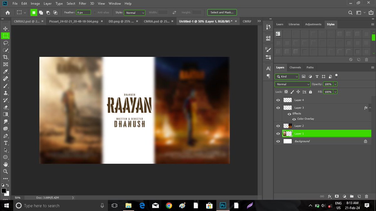 2 Poster Design Completed ✅

Loading ⏳ Tomorrow Annocement 👍

#Raayan × #CaptainMilIer Style ⏳😎