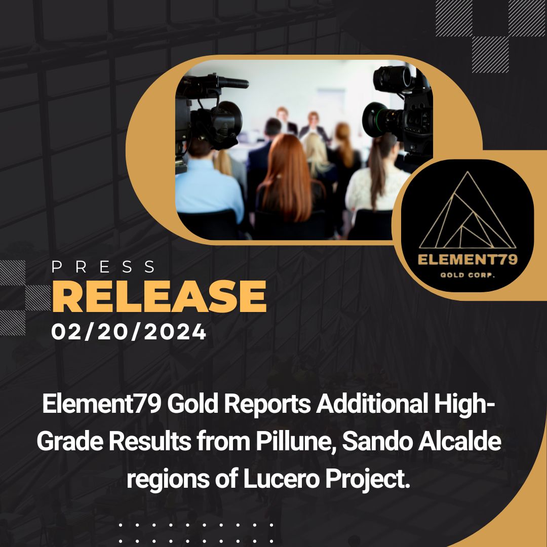 Vancouver – TheNewswire – February 20, 2024 – Element79 Gold Corp. (CSE:ELEM) (OTC:ELMGF) (FSE:7YS) ("Element79 Gold", the "Company") Vancouver – is pleased to announce that today it has filed its annual financial statements in respect of its year ended August 31, 2023, its