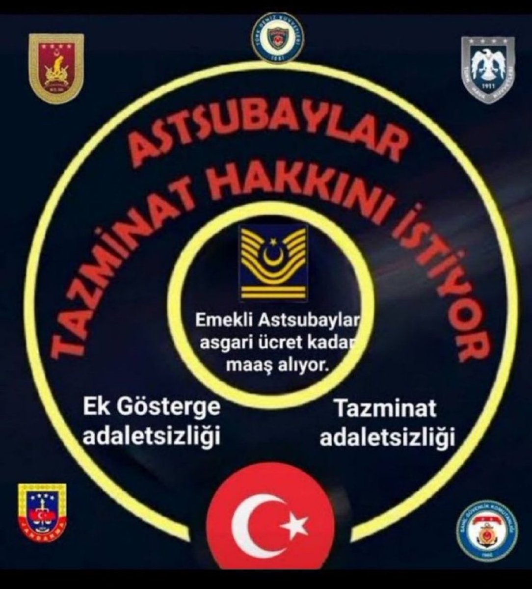 #AstsubaylarınAdaletMücadelesi
Konu sadece para değil,Astsb'ların ONUR mücadelesidir.

<a href="/tcsavunma/">T.C. Millî Savunma Bakanlığı</a> 
<a href="/TSKGnkur/">TSK</a> 
<a href="/RTErdogan/">Recep Tayyip Erdoğan</a> 
<a href="/dbdevletbahceli/">Devlet Bahçeli</a> 
<a href="/Akparti/">AK Parti</a> 
<a href="/MHP_Bilgi/">MHP</a> 
<a href="/HaberturkTV/">Habertürk TV</a> 
@FOXhaber