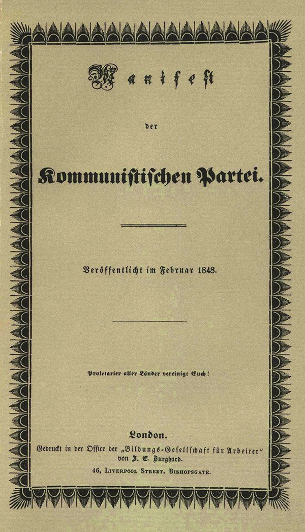 1/21 176. YILINDA KOMÜNİST MANİFESTO ÜZERİNE NOTLAR Komünist Manifesto ilk olarak 21 Şubat 1848'de Londra'da Almanca Manifest der Kommunistischen Partei adıyla 23 sayfalık koyu yeşil bir broşür olarak basıldı. 39 sayfalık İngilizce çevirisini Helen MacFarlane 1850'de yaptı.