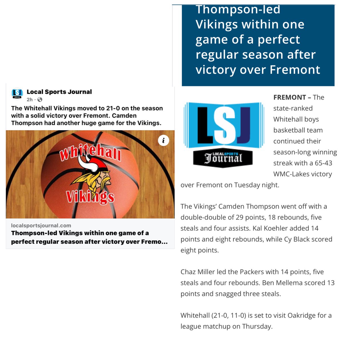 #4 state-ranked Div.2 ( 21-0) Last regular season game tomorrow night @ Oakridge. So proud of this team. More work to do.