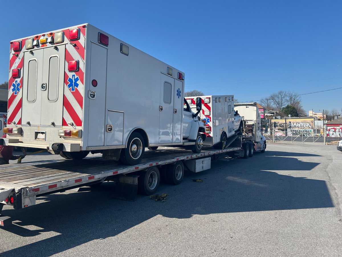 Our 10th shipment is now underway. Ambulances from across the USA are heading to an east coast Port where they will begin their journey to Ukraine. Thank you @UAHouseCA, @ahahospitals, @amerambassoc, UA-Resistance.org, @UKRinChicago and so many others for making it happen.