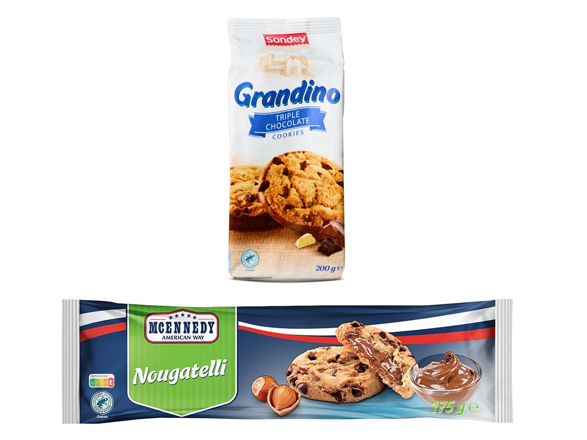 ❗️VEILIGHEIDSWAARSCHUWING ❗️
Wij voeren een terugroepactie uit voor de volgende koekjes: 
- Sondey Triple Chocolate houdbaarheidsdatum 12-12-2024 Lotnummer 2334710 
- McEnnedy Nougatelli houdbaarheidsdatum 10-12-2024 Lotnummer 2334510
Meer informatie: lidl.nl