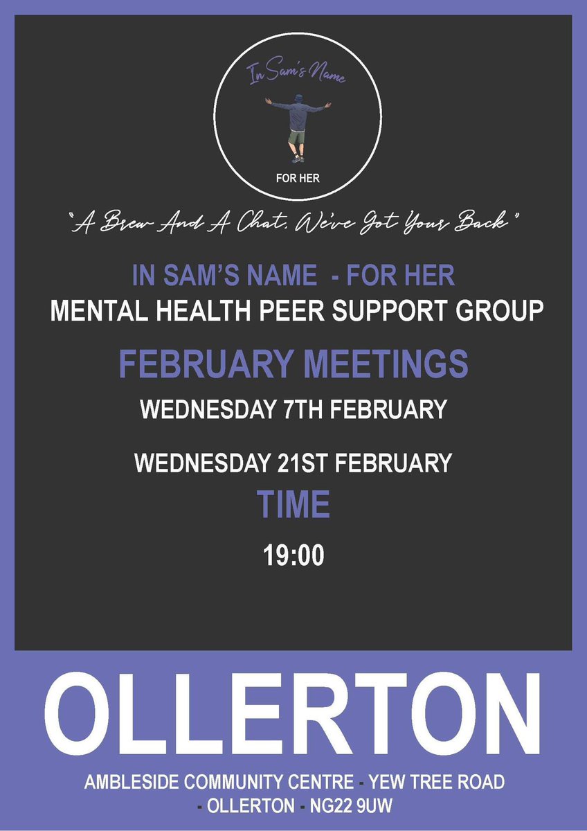 Our final meeting for the female group in Ollerton takes place this evening. We also have our first monthly walk taking place this Sunday at 11am. Check out tonight’s post for more info on the walk. #mentalhealth #ollerton #community #ollertontownfc #bassetlaw #alreytbod