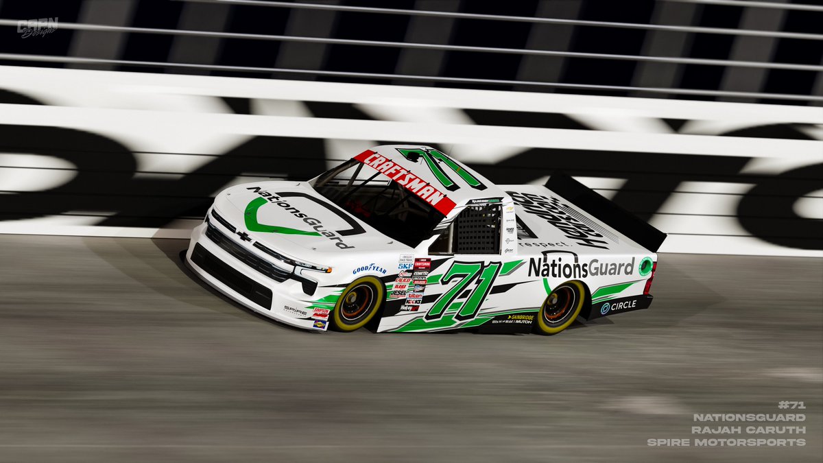 Capn_Designs's tweet photo. Would love to see the NationsGuard colors on the 71 at some point this season!

This is some insane timing....

@rajahcaruth_ 
@NationsGuard 
@SpireMotorsport 

#NASCAR | #RajahCaruth | #NationsGuard | #Concept | #Design | #SpireMotorsports | #Daytona https://t.co/JeCFYsoFUZ