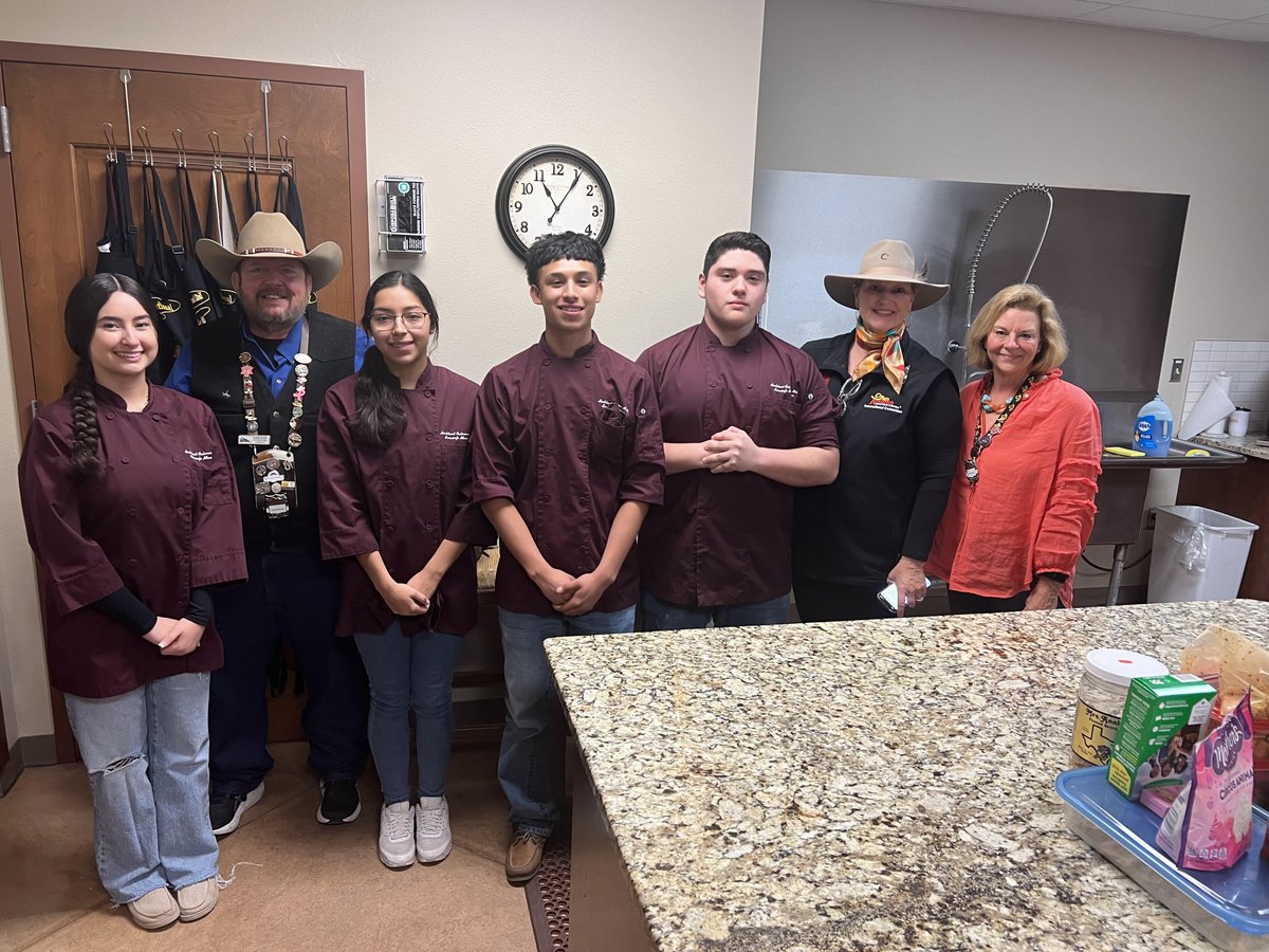 2/15/24 catered at The International Room at the San Antonio Stock Show and Rodeo.  These students worked with Chef Byron Buzzini to make meatloaf, mashed potatoes, and green beans for visitors from all over the world. #GritandGanas #lockheartleading