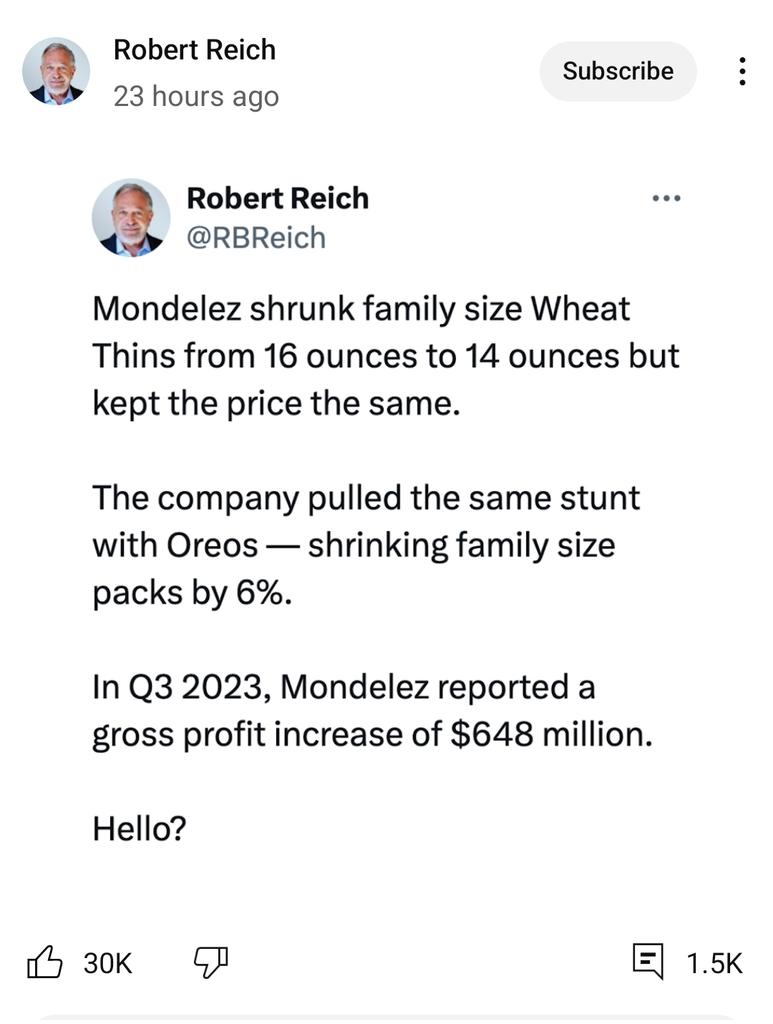 Supply chain issues my ass,can you say corporate greed?
#RecordProfits #PriceGouging
#CorporateGreed #ComplicitGop #TaxTheRich