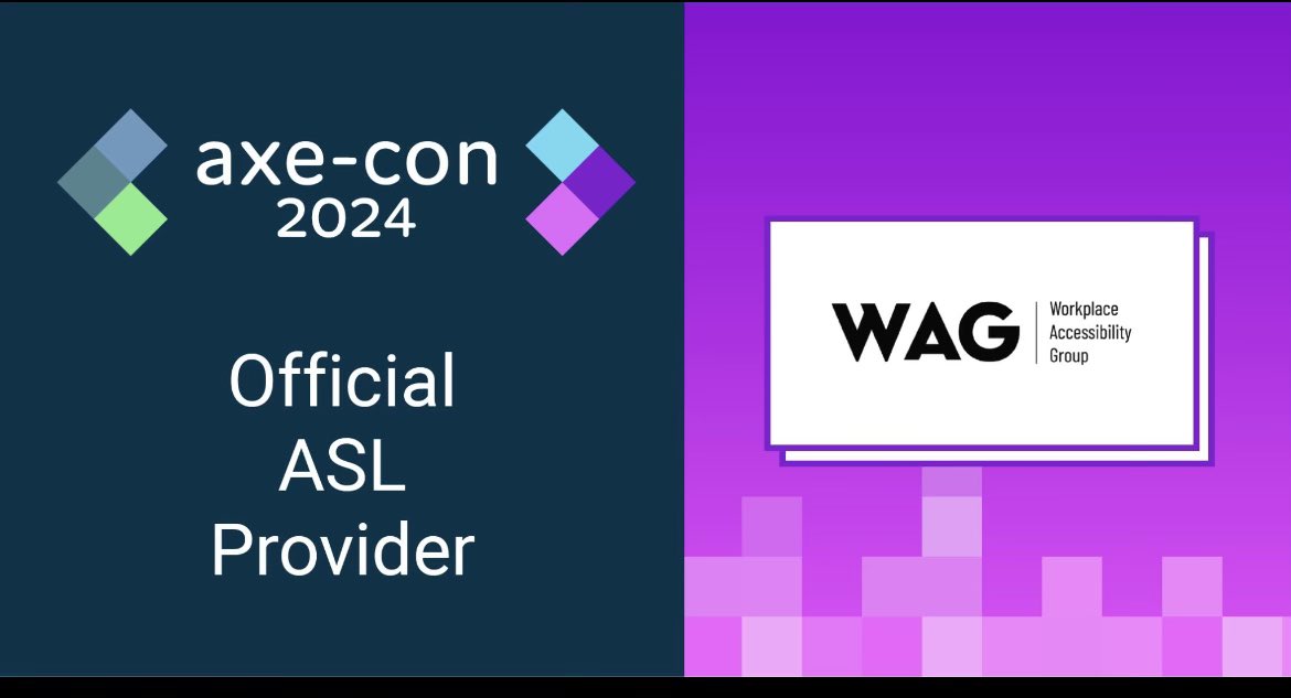 MichelleBakels's tweet image. Wowowow!! So proud of @WAG_Beth providing all the ASL interpreters for #AxeCon for the 3rd year!

I’ve seen this woman tirelessly advocate for accessibility in our local tech scene for years and am so ecstatic to see her work on a global stage ❤️