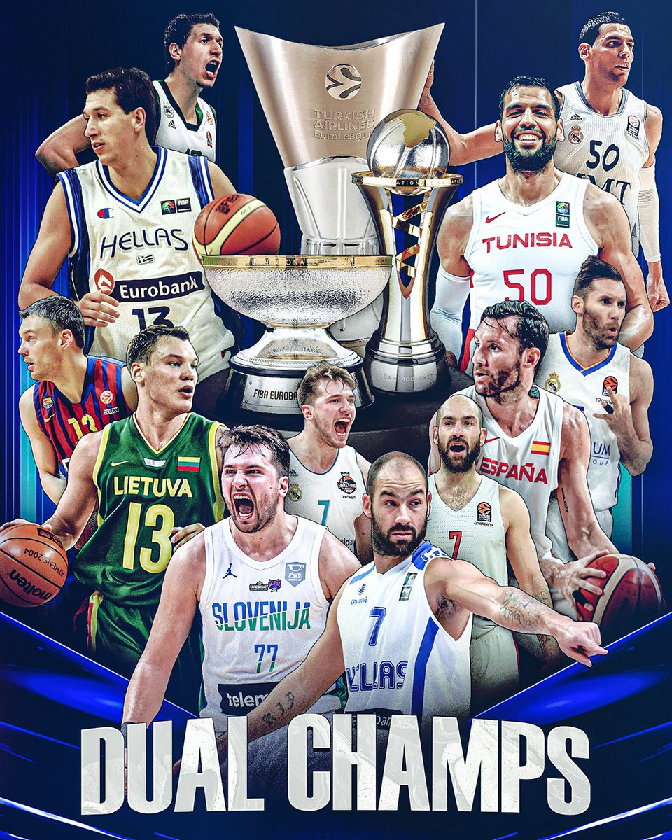 Winning is their thing 👑 Just some of the stars that have won both a FIBA Continental Cup and EuroLeague title 🏆🏆 How many more can you name?