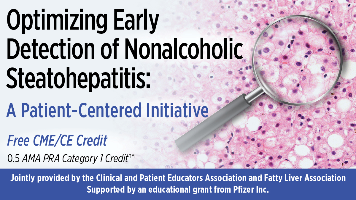 AppliedCME's tweet photo. Optimizing Early Detection of Nonalcoholic Steatohepatitis: A Patient-Centered Initiative

General practitioners and other non-liver specialist clinicians involved in the early identification and diagnosis of NASH in at-risk populations.

https://t.co/PiLB18s8Ev
#CME #fattyliver https://t.co/LxVs0zJQcB