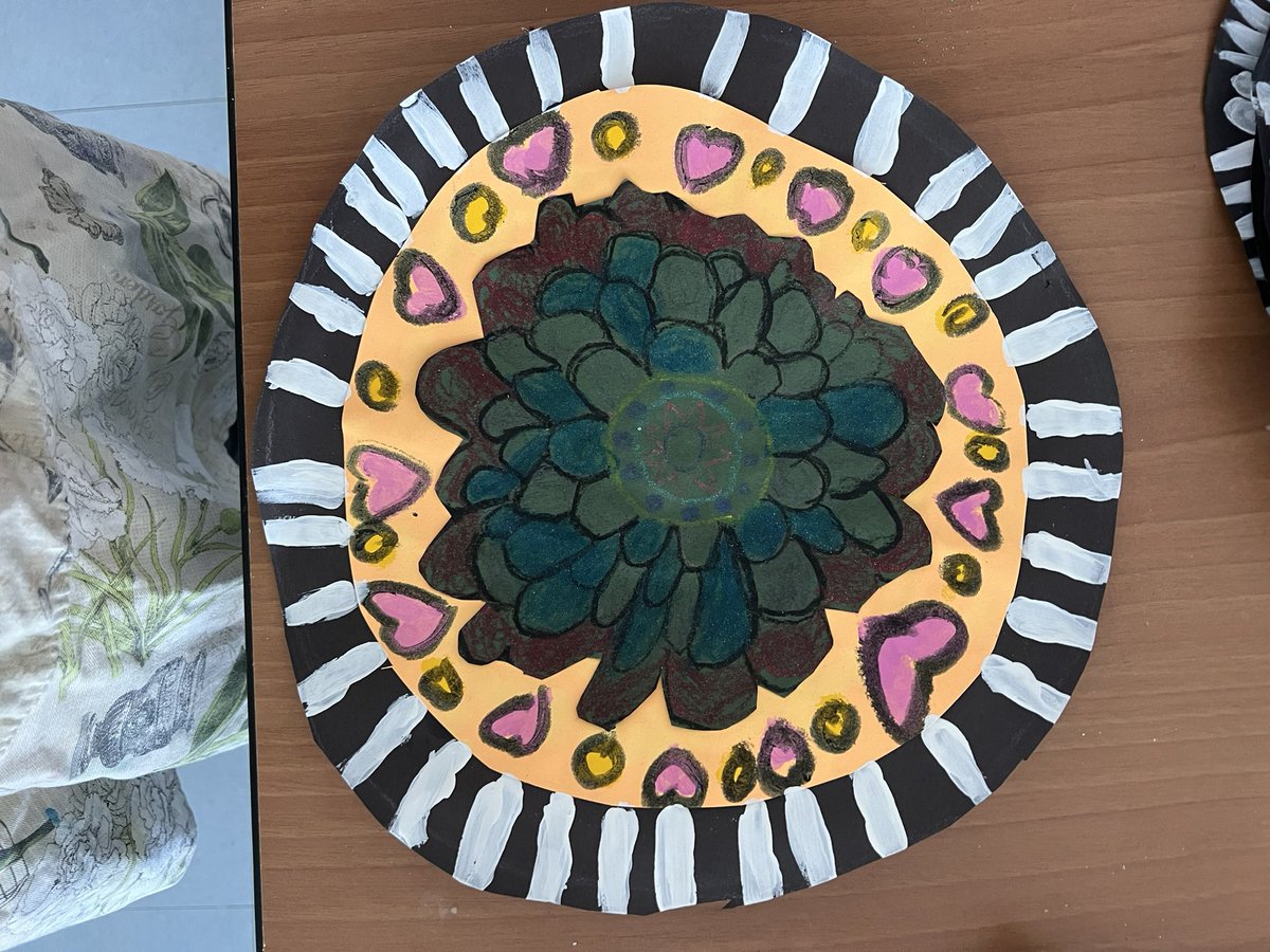 Beautiful Radial Pattern by 3rd-grade Center Elementary students.