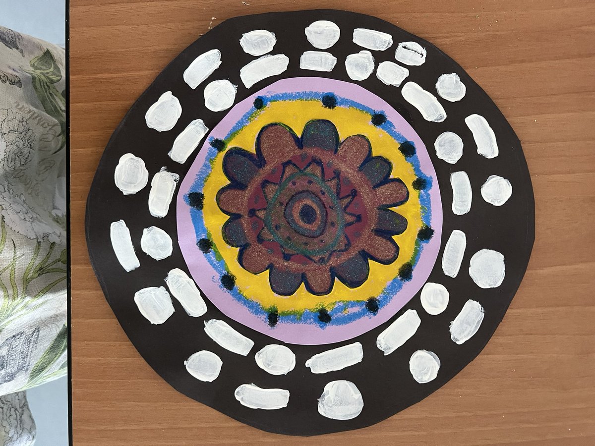 MrsHowardArt's tweet photo. Beautiful Radial Pattern by 3rd-grade Center Elementary students. https://t.co/Rcv7BbYvX7