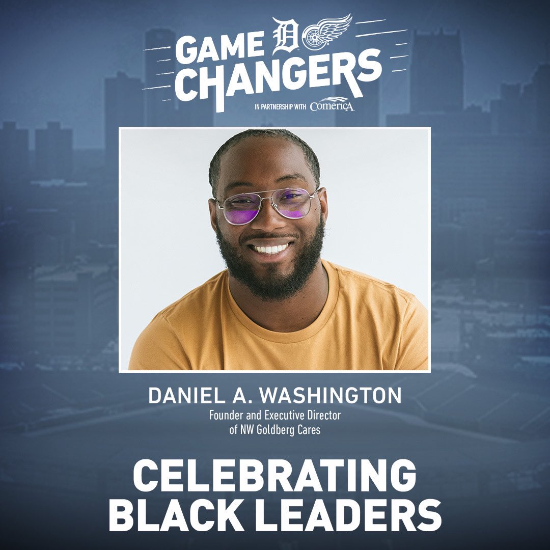 TigersCommunity's tweet photo. The @tigers and @DetroitRedWings are proud to recognize @DAW_Washington, founder and executive director of NW Goldberg Cares, as our next #BlackHistoryMonth Game Changer!
 
Learn how the organization is revitalizing the NW Goldberg neighborhood: https://t.co/9WjyQK09fu https://t.co/3N2OGXJtC2