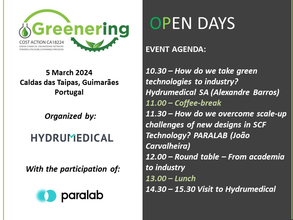 If you are interested in our open day with Hydrumedical, here is the program! Check it out and apply until for a grant until  the 22th of February!
