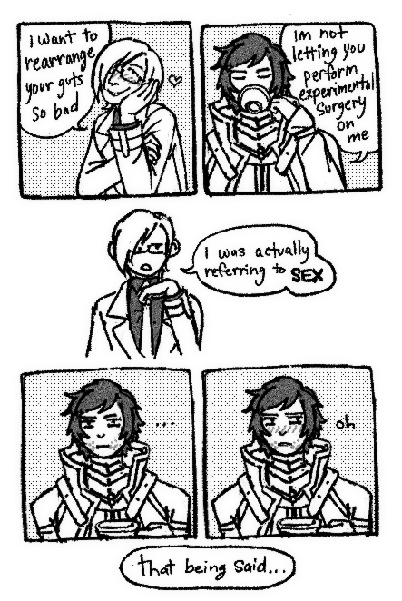 akolnoix's tweet image. #finalfantasytype0
kazusa gets hit with so much homophobic writing (especially in ice reaper). but what can i say, i enjoy a gay menace.