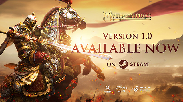 Myth of Empires is available NOW!
launch week 10% discounted price $35.99. 
store.steampowered.com/app/1371580