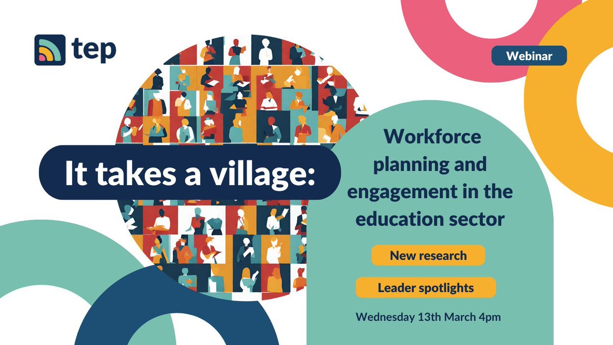 Join us for our next TEP community webinar where we will be sharing new research, insights from sector leaders and discussing all things education workforce. Wednesday 13th March - 4pm - online Register now to reserve your place: buff.ly/49qq275
