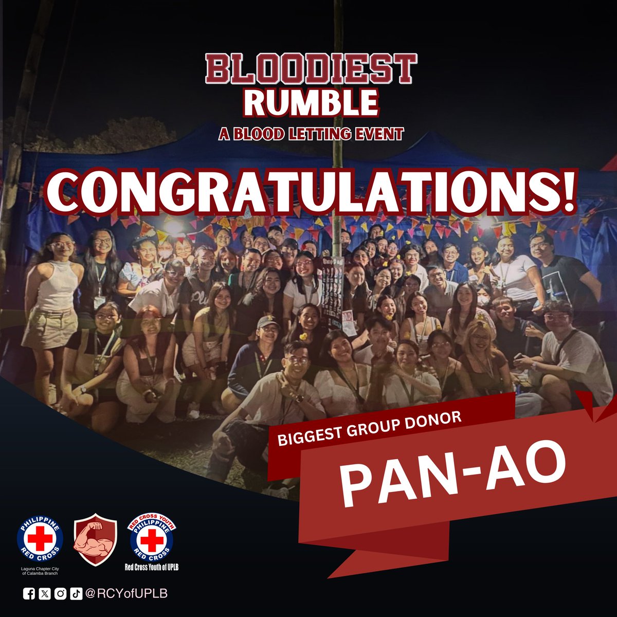 RCYofUPLB's tweet photo. It was a clash of compassion like no other, where PAN-AO emerged triumphant as the biggest group donor, clinching the prestigious Trophy of Solferino. 🏆

To all who bled for a cause, you are champions. 💪🏻 https://t.co/CBcT6QjBDv