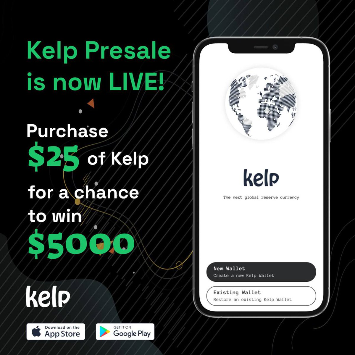 🐉Kelper’s look out! #Kelp Presale is live!🐉 kelp.org 🧧Participate in our presale and be entered in our $5000 USDT and 88,000 kelp giveaway!🧧 💹First stage is only 50,000 and price scales up so head over! News: ✅We just breached over 400k users today!