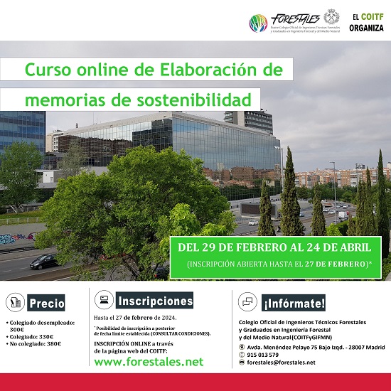 IngForestal50's tweet photo. En la última semana de febrero comenzaremos varias formaciones, entre ellas “Curso On-Line de Elaboración de Memorias de Sostenibilidad” Las empresas están abocadas a incorporar la #sostenibilidad como parte esencial de su calor, misión y visión, y las memorias de sostenibilidad son una herramienta vital para transmitir el compromiso y los resultados de una empresa en términos ambientales, sociales y económicos. INICIO 29 DE FEBRERO.
#memoriasostenibilidad

MÁS INFO E INSCRIPCIONES:
https://t.co/Bgxq65Iz7N