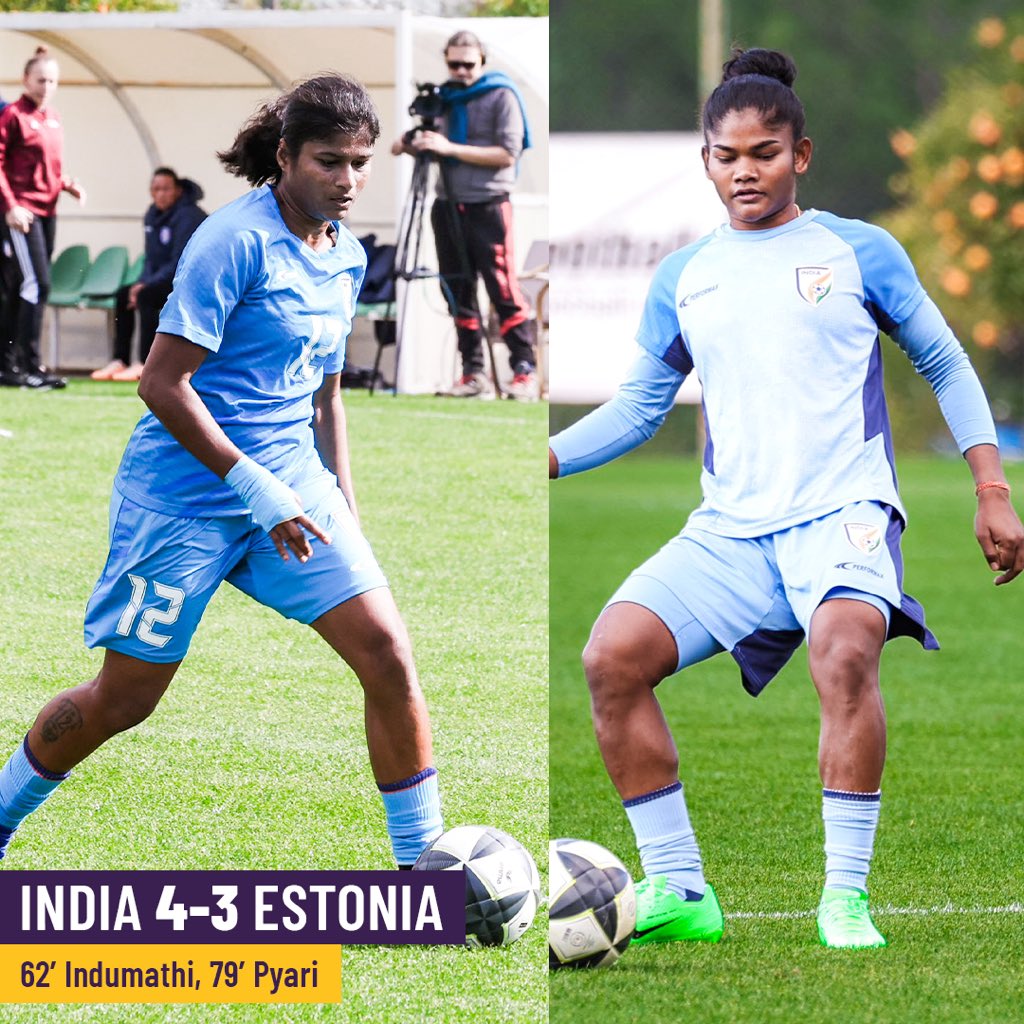 A fantastic outing for our girls against 🇪🇪 today as Pyari and Indu both got themselves on the scoresheet ✨

#OdishaFC #AmaTeamAmaGame #KalingaWarriors #IndianFootball #LetsFootball #BlueTigresses